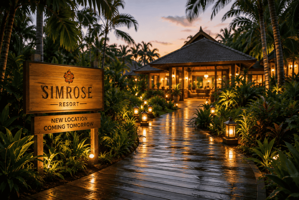 Simrose is reopening tomorrow in a new location!
